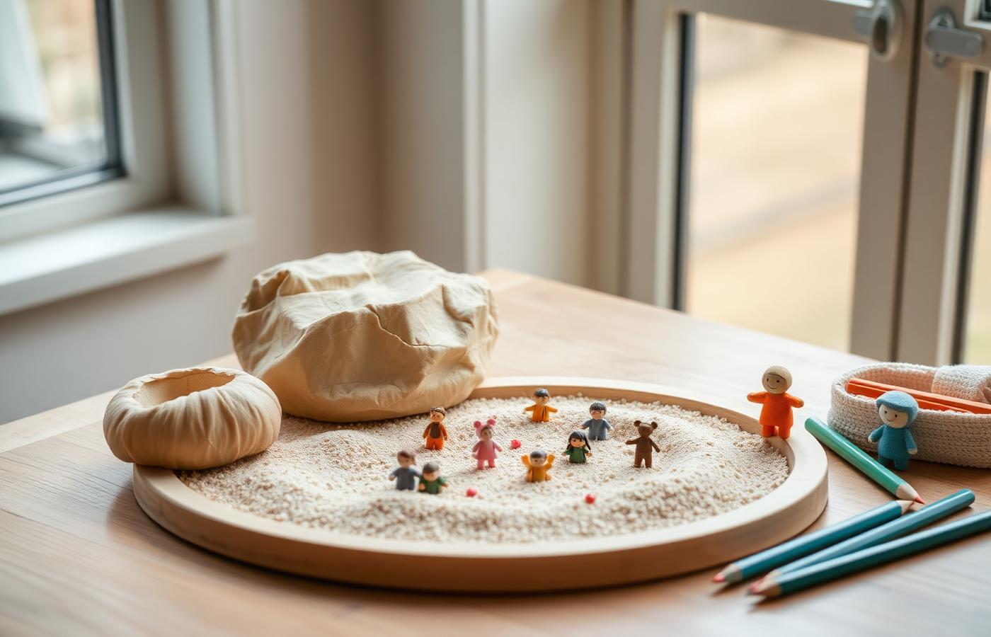 Sandtray, clay and creative therapy tools